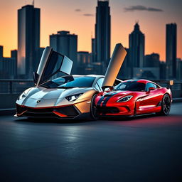 A hyper-realistic image that combines the Lamborghini Aventador and the Dodge Viper into a stunning vision of automotive excellence