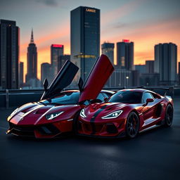 A hyper-realistic image that combines the Lamborghini Aventador and the Dodge Viper into a stunning vision of automotive excellence