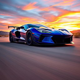 A stunning photorealistic image showcasing a unique blend of a Lamborghini Aventador and a Dodge Viper