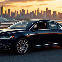 A sleek and luxurious 2023 Lincoln Continental, showcasing its modern design and elegant lines