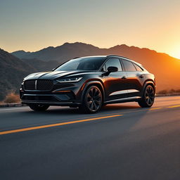 A stunning blend of a 2024 Lincoln Nautilus and a 2024 Lamborghini Urus, showcasing the luxury and elegance of the Nautilus combined with the sporty and aggressive styling of the Urus