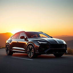 A stunning blend of a 2024 Lincoln Nautilus and a 2024 Lamborghini Urus, showcasing the luxury and elegance of the Nautilus combined with the sporty and aggressive styling of the Urus