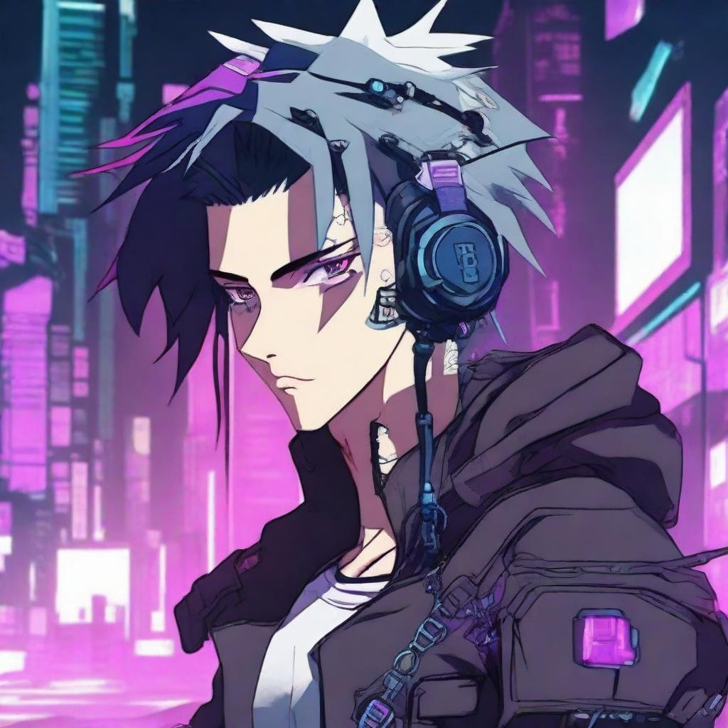 Anime masculino cyberpunk