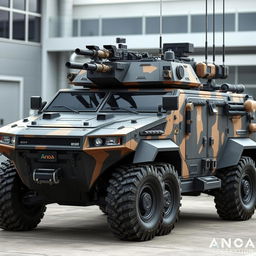 An upgraded version of the Anoa armored vehicle, featuring advanced enhancements for improved performance and protection