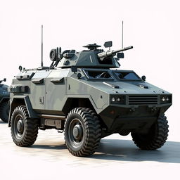 An upgraded version of the Anoa armored vehicle, featuring advanced enhancements for improved performance and protection