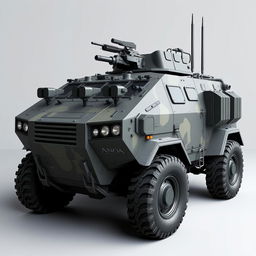 An upgraded version of the Anoa armored vehicle, featuring advanced enhancements for improved performance and protection
