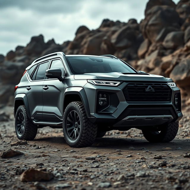 A compact big SUV that radiates a fierce and aggressive personality, designed for a macho aesthetic