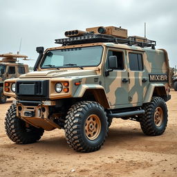 A military-style big SUV designed for tactical operations and special missions