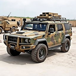 A military-style big SUV designed for tactical operations and special missions