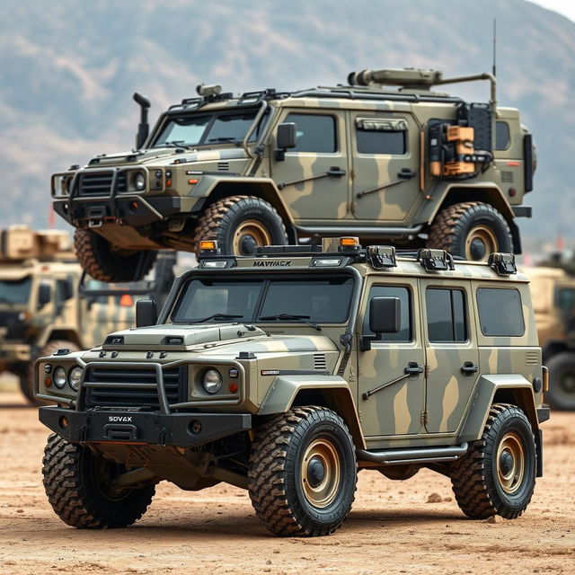 A military-style big SUV designed for tactical operations and special missions