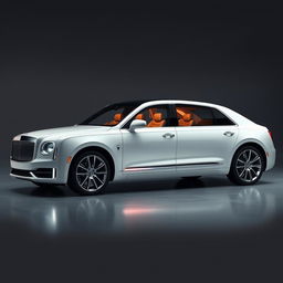 An elegant presidential car, designed to be strong, safe, comfortable, and luxurious