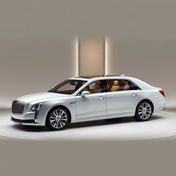 An elegant presidential car, designed to be strong, safe, comfortable, and luxurious