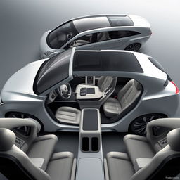 A new concept design for a presidential car, showcasing elegance, strength, safety, comfort, and luxury