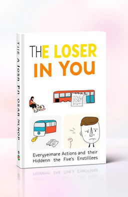 A visually engaging book cover design for 'The Loser in You', showcasing the concept of everyday actions leading to life's challenges
