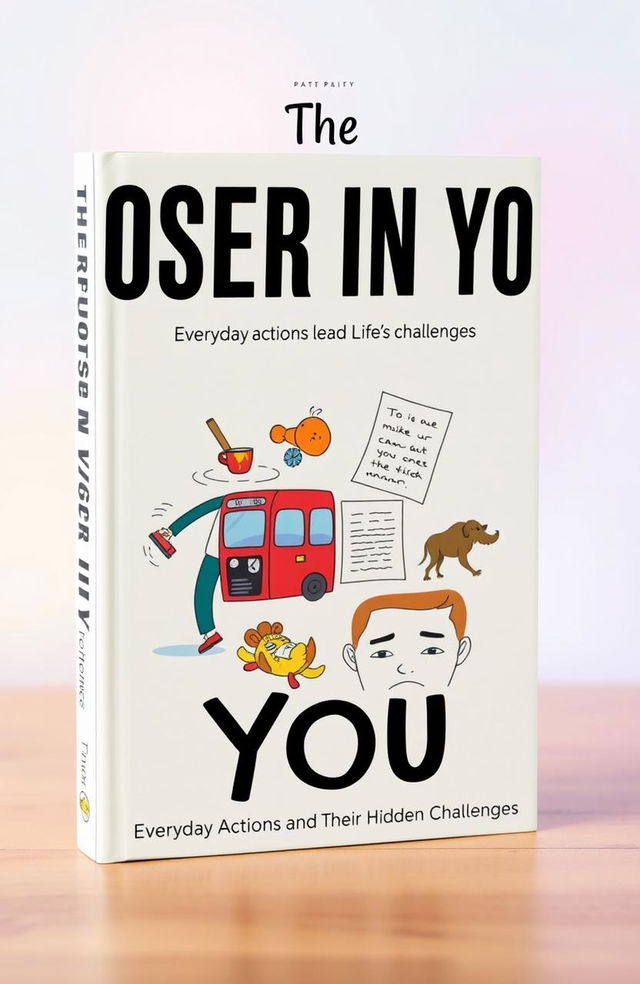 A visually engaging book cover design for 'The Loser in You', showcasing the concept of everyday actions leading to life's challenges