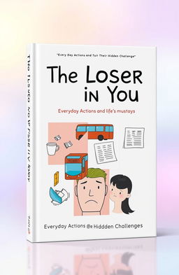A visually engaging book cover design for 'The Loser in You', showcasing the concept of everyday actions leading to life's challenges