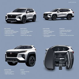 A refined concept design of the Big SUV Maung Pindad, showcasing various enhanced models