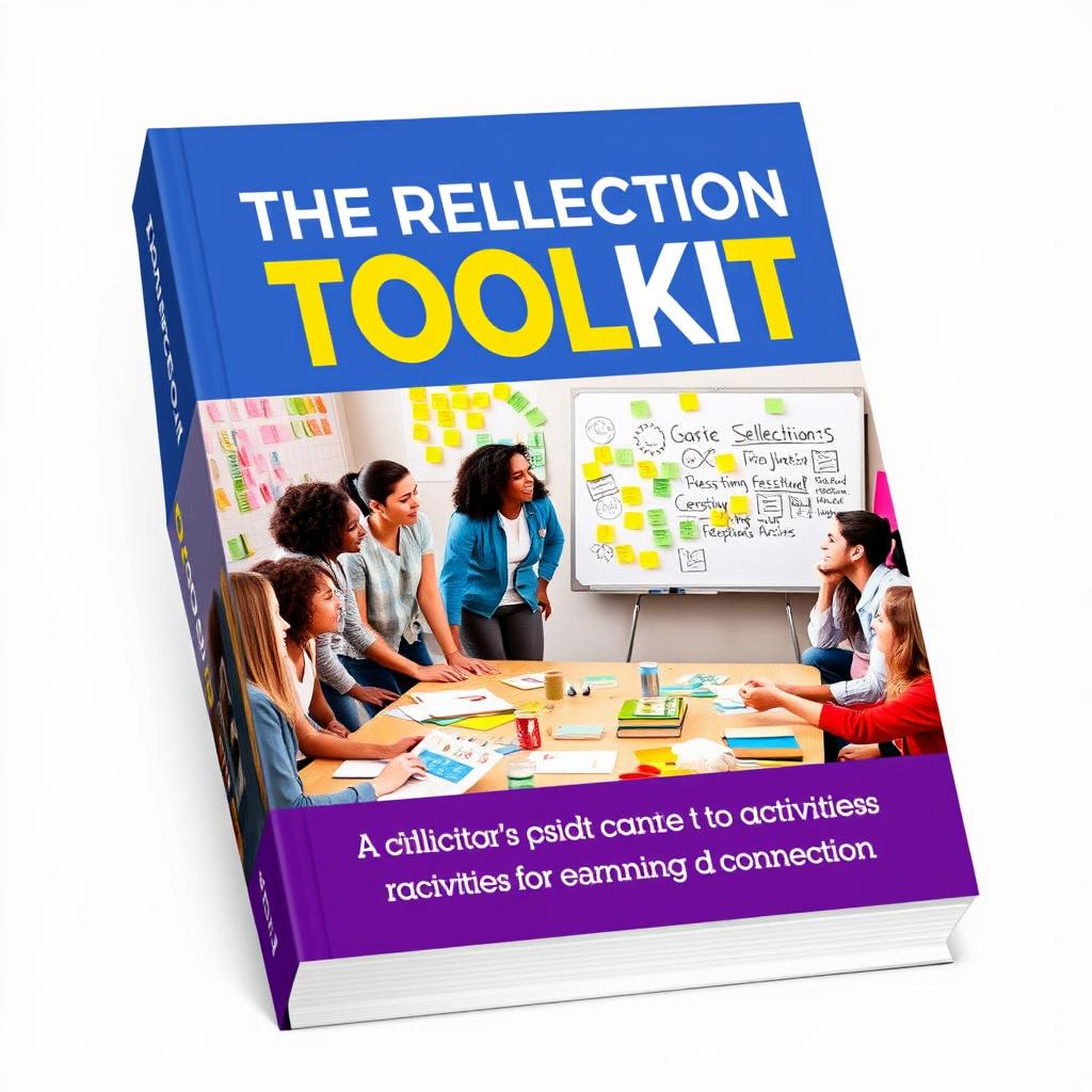 A visually appealing book cover design for 'The Reflection Toolkit: A Facilitator’s Guide to Activities for Learning and Connection'