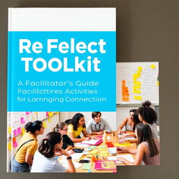 A visually appealing book cover design for 'The Reflection Toolkit: A Facilitator’s Guide to Activities for Learning and Connection'