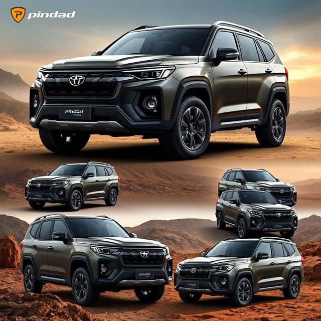 Design a big SUV from the Indonesian brand Pindad, characterized as compact, rugged, fierce, and aggressive