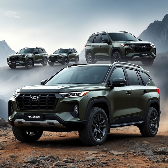 Design a big SUV from the Indonesian brand Pindad, described as compact, tough, fierce, and aggressive