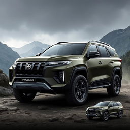 Design a big SUV from the Indonesian brand Pindad, described as compact, tough, fierce, and aggressive