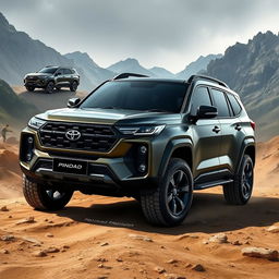 Design a big SUV from the Indonesian brand Pindad, described as compact, tough, fierce, and aggressive