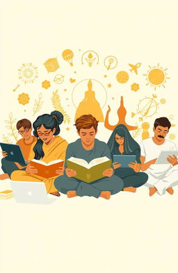 An educational scene depicting the role and significance of the Vedas and Vedangas in contemporary life