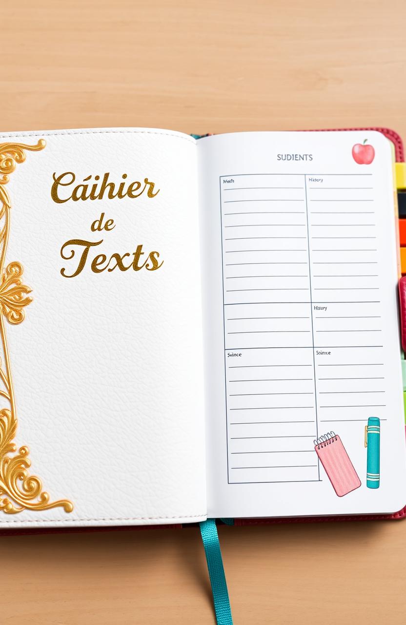 A beautifully organized student planner, featuring colorful sections for daily tasks and assignments