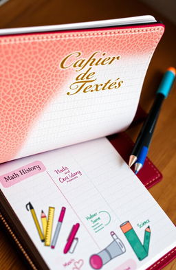 A beautifully organized student planner, featuring colorful sections for daily tasks and assignments