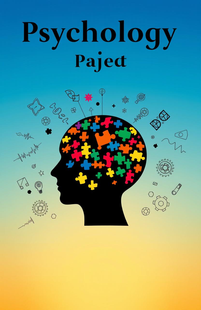 A visually striking cover design for a psychology project file