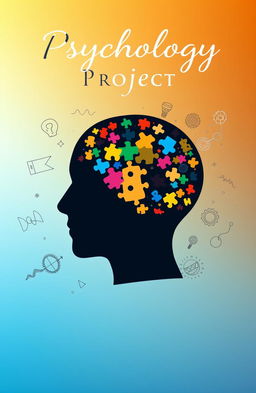 A visually striking cover design for a psychology project file