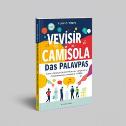 A book cover design for "Vestir a Camisola das Palavras: A Força da Comunicação no Compromisso Laboral" featuring the subtitle "Como a Comunicação Pode Influenciar o Comprometimento e o Ambiente de Trabalho", authored by Flávio Timpi