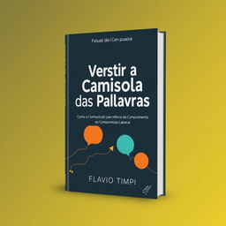 A captivating book cover design for "Vestir a Camisola das Palavras: A Força da Comunicação no Compromisso Laboral" featuring the subtitle "Como a Comunicação Pode Influenciar o Comprometimento e o Ambiente de Trabalho" by Flávio Timpi