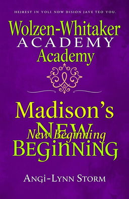 A visually striking book cover featuring a rich purple background