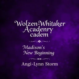 An enchanting book cover design featuring a dark purple background that draws the viewer in with its depth and richness