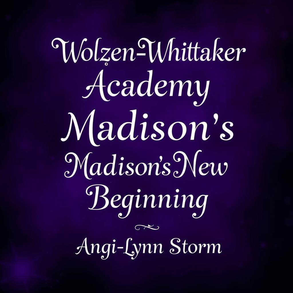 An enchanting book cover design featuring a dark purple background that draws the viewer in with its depth and richness