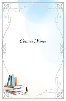 A unique university cover page design for a Word document, featuring a sophisticated and elegant layout