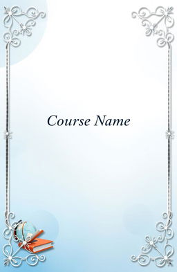 A unique university cover page design for a Word document, featuring a sophisticated and elegant layout