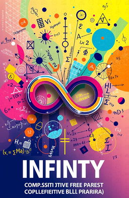 A creative and visually engaging illustration representing the concept of infinity in mathematics, specifically aimed at competitive exam preparation