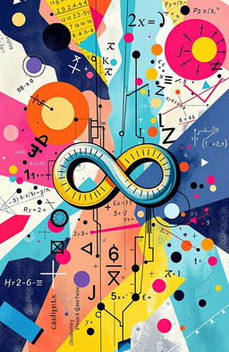 A creative and visually engaging illustration representing the concept of infinity in mathematics, specifically aimed at competitive exam preparation