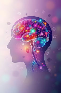 A visually captivating representation of biological psychology, showcasing the interconnectedness of the human brain and body, highlighting neurons and their synaptic connections with vibrant colors