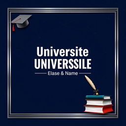 A unique university cover page design for a Word document tailored for a male aesthetic, featuring a sleek and modern layout