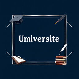 A unique university cover page design for a Word document tailored for a male aesthetic, featuring a sleek and modern layout