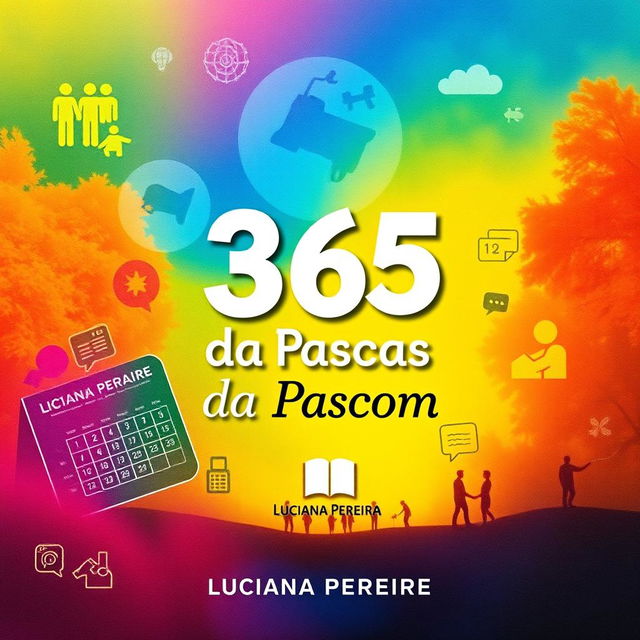 A captivating book cover for the title '365 Dias da Pascom' by Luciana Pereira