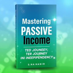 A modern and sleek book cover design for a book titled 'Mastering Passive Income: The Journey to Independency'