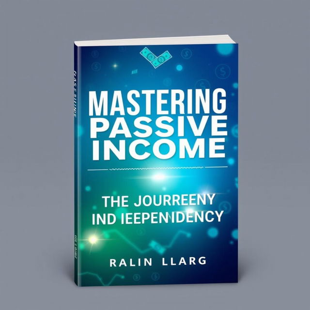 A modern and sleek book cover design for a book titled 'Mastering Passive Income: The Journey to Independency'