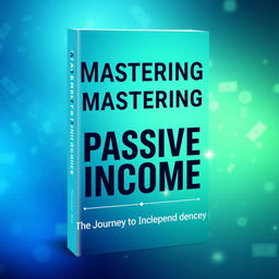 A modern and sleek book cover design for a book titled 'Mastering Passive Income: The Journey to Independency'