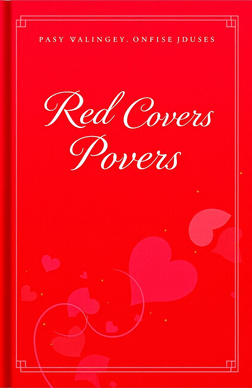 A beautifully designed book cover featuring the title 'Red Covers Poems' in elegant, cursive typography