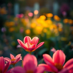 A close-up view of an elegantly captured natural landscape, with a beautiful flower in full bloom that evokes a sense of openness and beauty